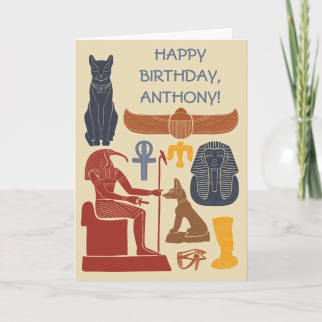 Cartão Antigos Gráficos Egípcios (Frente)