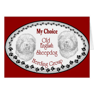 Cartão Antigos presentes de pastor em inglês