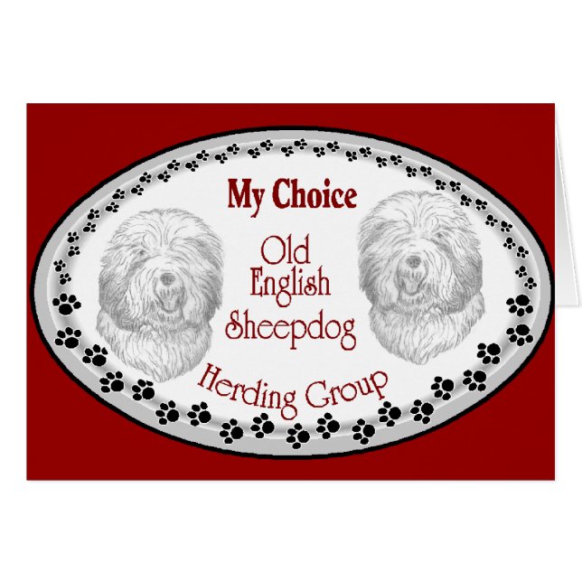 Cartão Antigos presentes de pastor em inglês (Frente Horizontal)