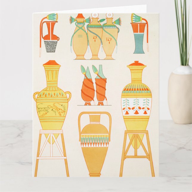 Cartão Antigos Urns Egípcios (Frente)