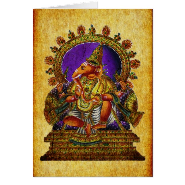 Cartão Antiguidade de Ganesha Deva (Frente)