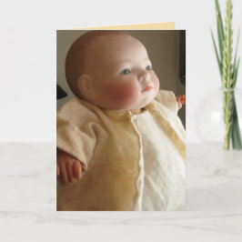 Cartão Antique Bye Lo Doll Greeting Card - Customizable