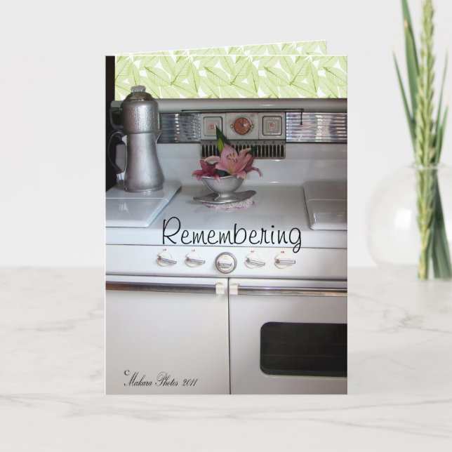 Cartão Antique . .  Cookstove #2- customize (Frente)