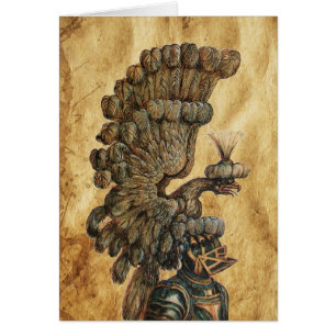 CARTÃO ANTIQUE KNIGHT HELMET COM AÇÚCAR