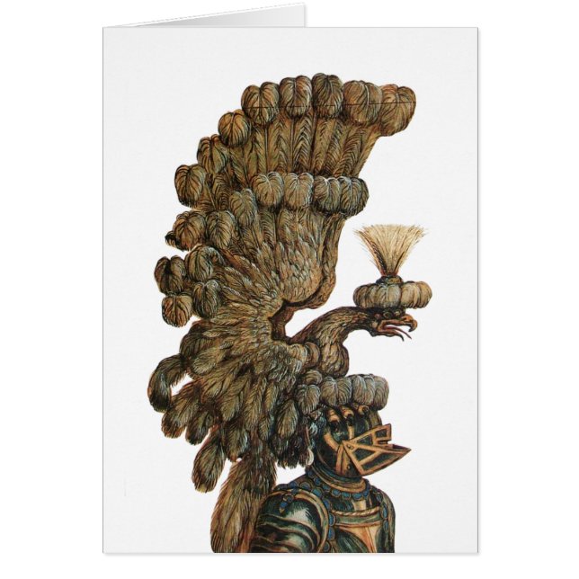 CARTÃO ANTIQUE KNIGHT HELMET COM AÇÚCAR (Frente)