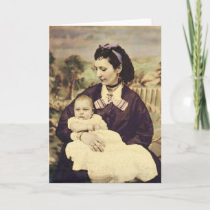 Cartão Antique Mother and Child Photo