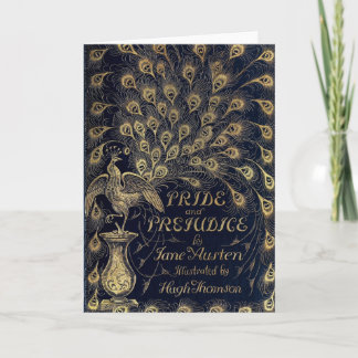 Cartão Antique Pride and Prejudice Peacock Edition Cover