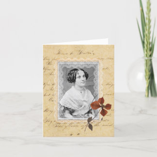 Cartão Antique Script & Lace Custom Card