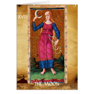 CARTÃO ANTÍQUIO RENAISSANCE TAROTS 18 / A LUA