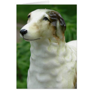 Cartão Antítica Borzoi Figurine Todas as Ocasiões Dentro