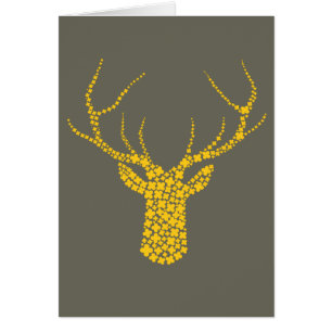 Cartão Antler floral dos cervos