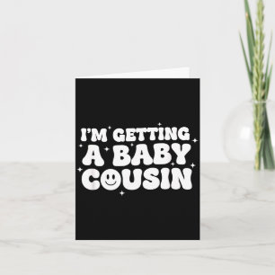 Cartão Anunciando gravidez de um primo bebê para crianças
