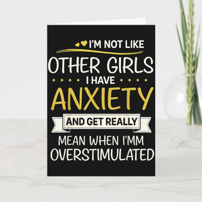 Cartão Anxiety Humor For Women With Overstimulation  (Frente)