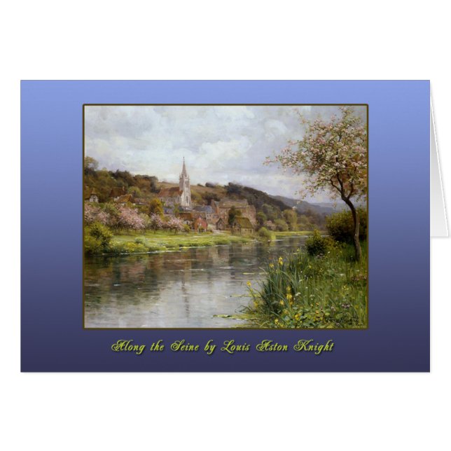 Cartão Ao longo do Sena por Louis Aston Knight (Frente Horizontal)