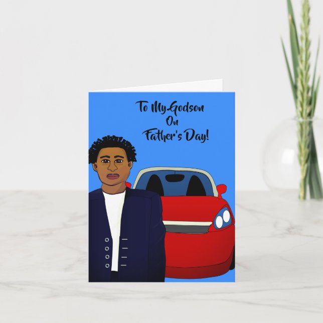 Cartão Ao meu Dia de os pais afro-americano (Frente)