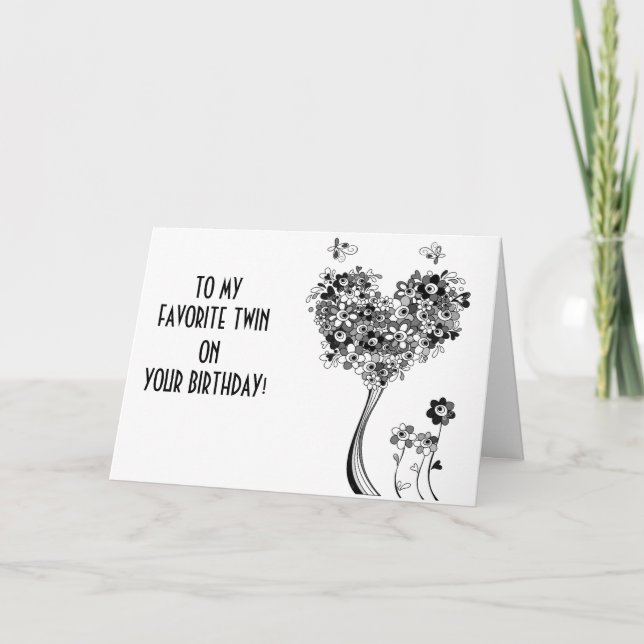 CARTÃO AO MEU FAVORITO ***TWIN*** NO SEU ANIVERSÁRIO (Frente)