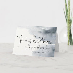 Cartão Ao Meu Irmão no Dia do Casamento Obrigado Noiva.