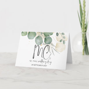 Cartão Ao nosso MC no Dia do Casamento, obrigado noiva e 