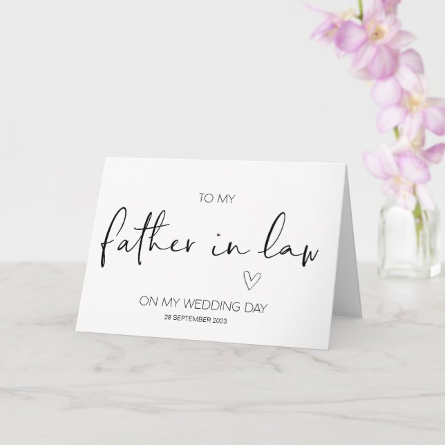 Cartão Ao Novo Pai no Casamento de Direito Obrigado da No (Orquídea)