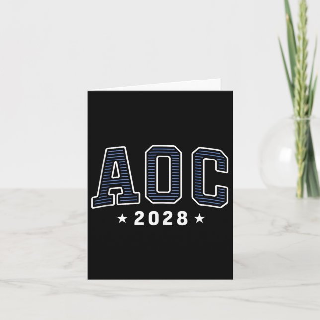 Cartão Aoc 2028 Fileira Simples de Varsity (Frente)