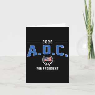 Cartão Aoc 2028 Para O Presidente Alexandria Ocasio-corte