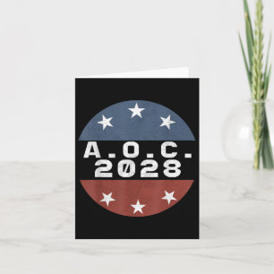 Cartão Aoc 2028 Pelo Presidente Alexandria Ocascio-cortez