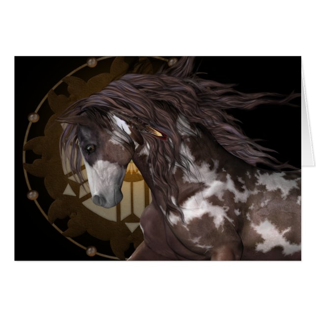 Cartão Apache, o garanhão. (Frente Horizontal)