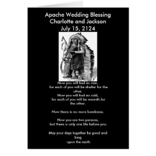 Cartão Apache Wedding Blessing Dakota-Sioux Cheif
