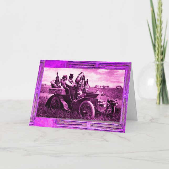 Cartão APACHES E Dia de os pais DE MOTOR MOTOR GERONIMO (Frente)