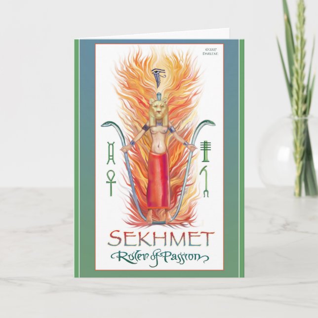 Cartão apaixonado de Sekhmet (Frente)