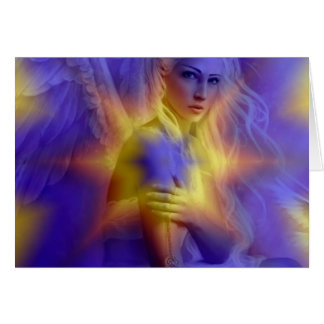 Cartão aparência de um belo anjo