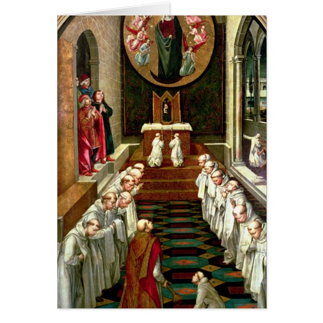 Cartão Aparição do Virgin a uma comunidade (Frente)