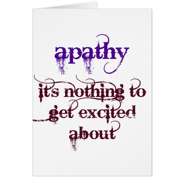 Cartão Apatia cómico (Frente)