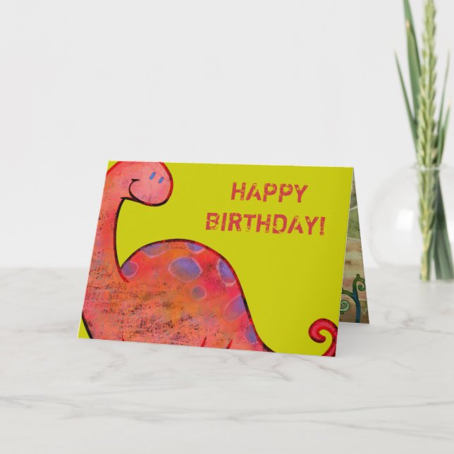 Cartão Apatosaurus Greeting Card (customizable) (Frente)