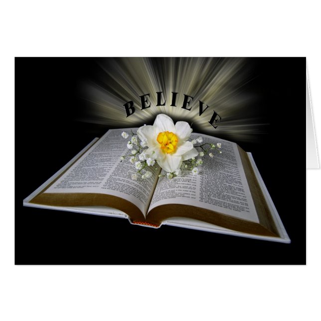 Cartão Apenas acredite (Frente Horizontal)