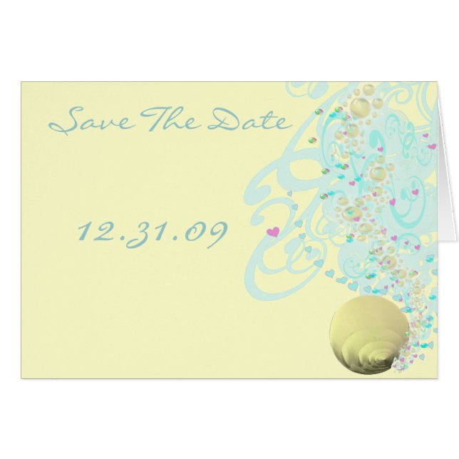 Cartão Apenas Beachy Wedding (Frente Horizontal)