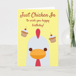Cartão Apenas Frango No Aniversário Personalizado Engra