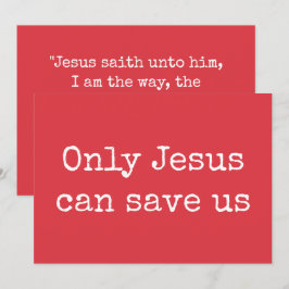 Cartão Apenas Jesus Pode Nos Salvar A Mensagem V2 do Evan
