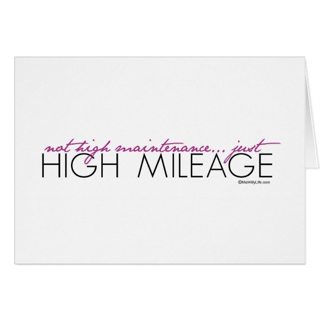 Cartão Apenas milhagem alta (Frente Horizontal)