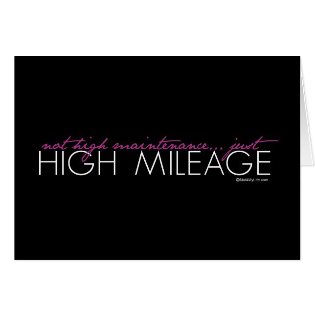 Cartão Apenas milhagem alta (Frente Horizontal)