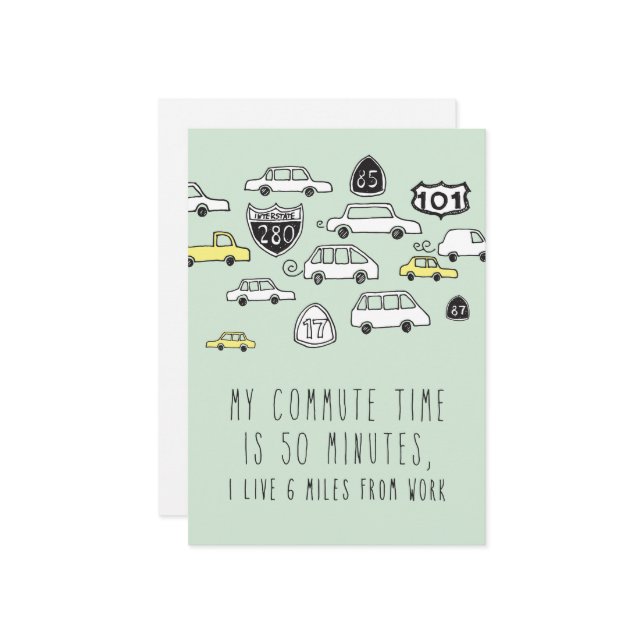 Cartão Apenas no Silicon Valley Greeting Card: Commute (Frente/Verso In Situ)