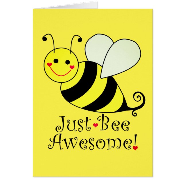 Cartão Apenas o amarelo bonito impressionante da abelha (Frente)