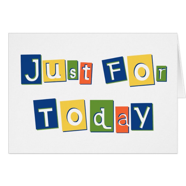 Cartão Apenas para hoje (Frente Horizontal)