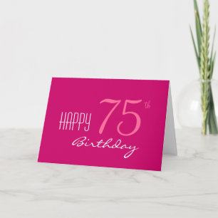 Cartão Apenas para o 75º aniversário dela