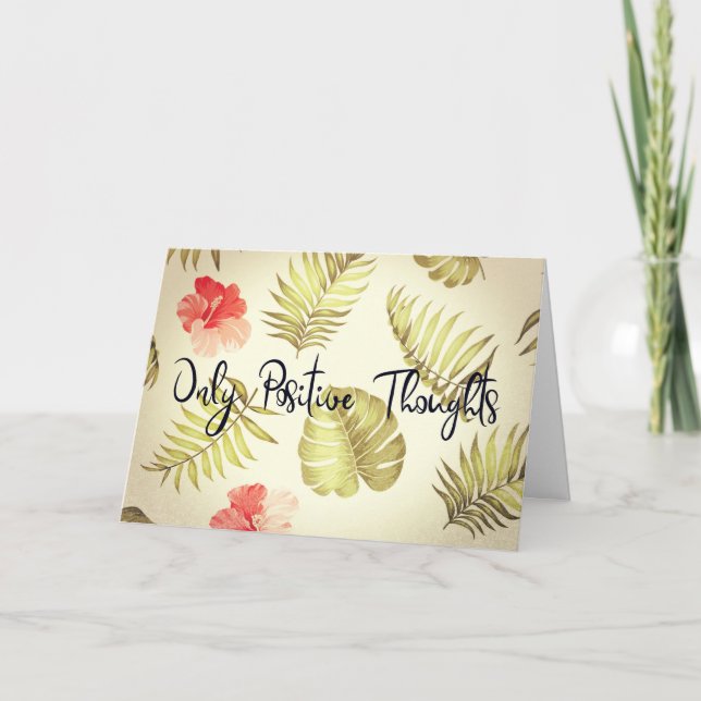 Cartão Apenas pensamentos positivos (Frente)