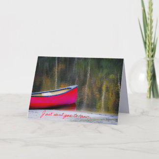 Cartão Apenas queira-o saber