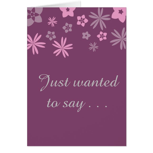 Cartão Apenas quis dizer…. Eu amo-o (Frente)