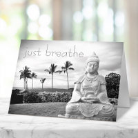Apenas Respire Tropical Hawaii Buddha Black White