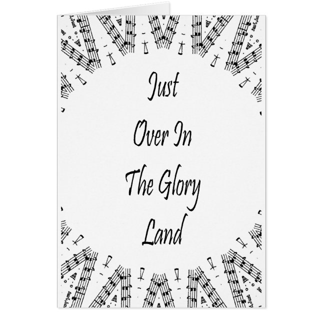 Cartão Apenas sobre na terra da glória (Frente)