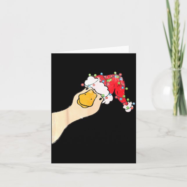 Cartão Apenas Um Ganso Alegre Divertido Ganso Bobo Papai  (Frente)